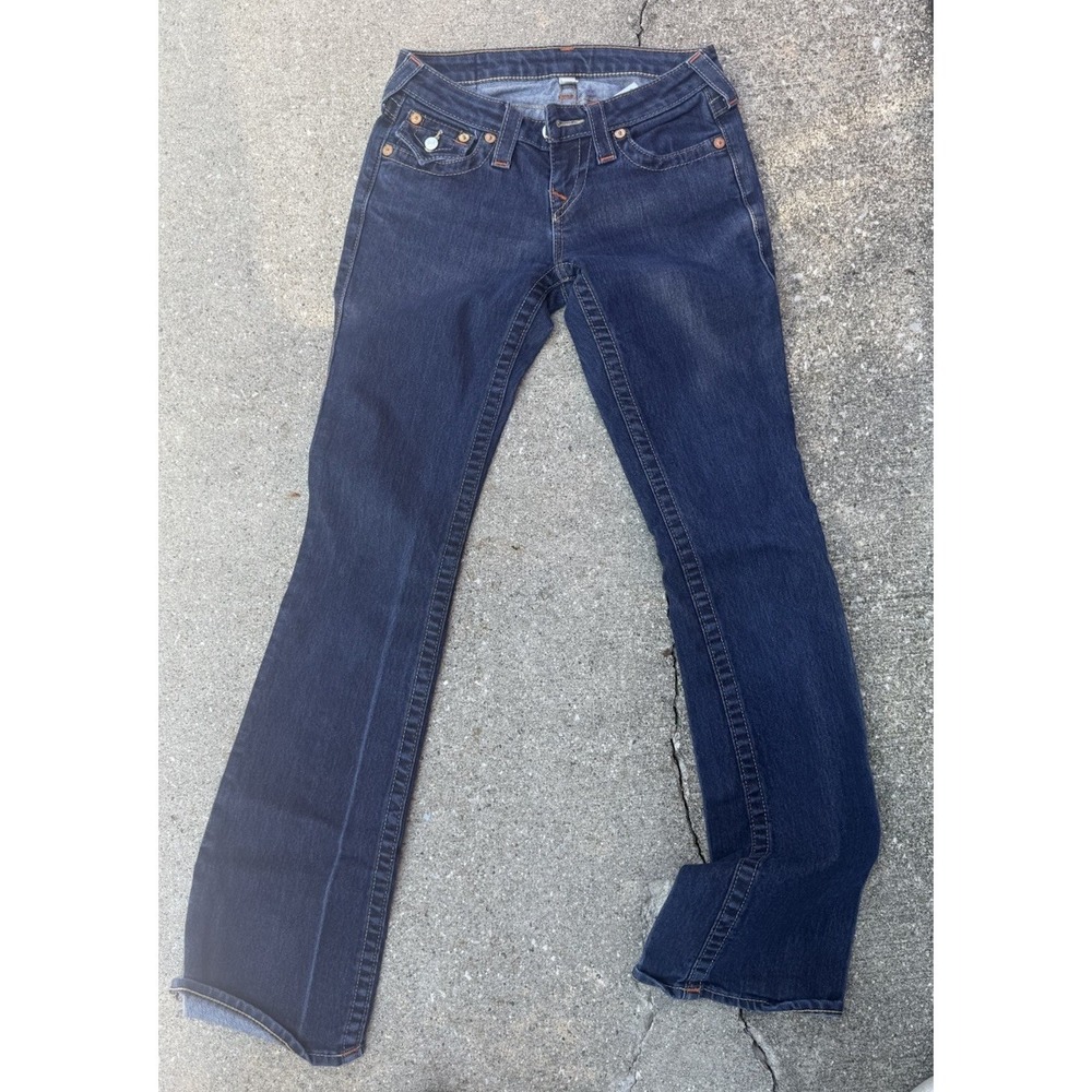 True‎ Religion World Tour Section Boot Cut Jeans Womens 26 Dark Wash Denim